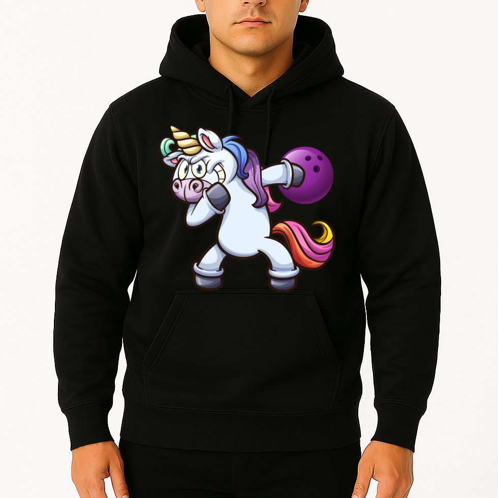 Dabbing Unicorn Bowling  Hoodie