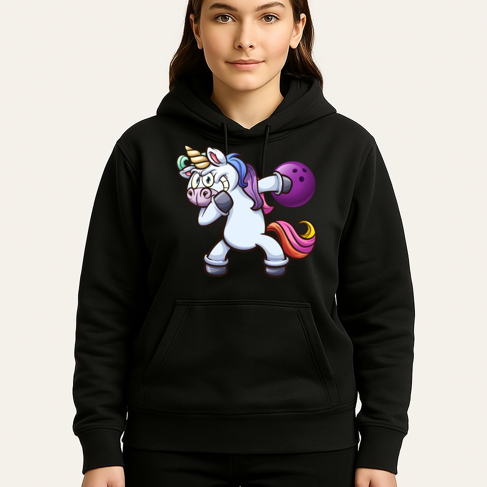 Dabbing Unicorn Bowling  Hoodie