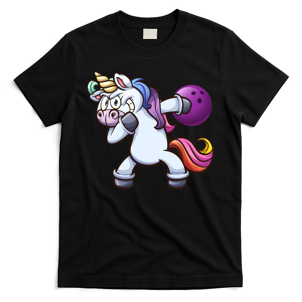 Dabbing Unicorn Bowling  T-Shirt