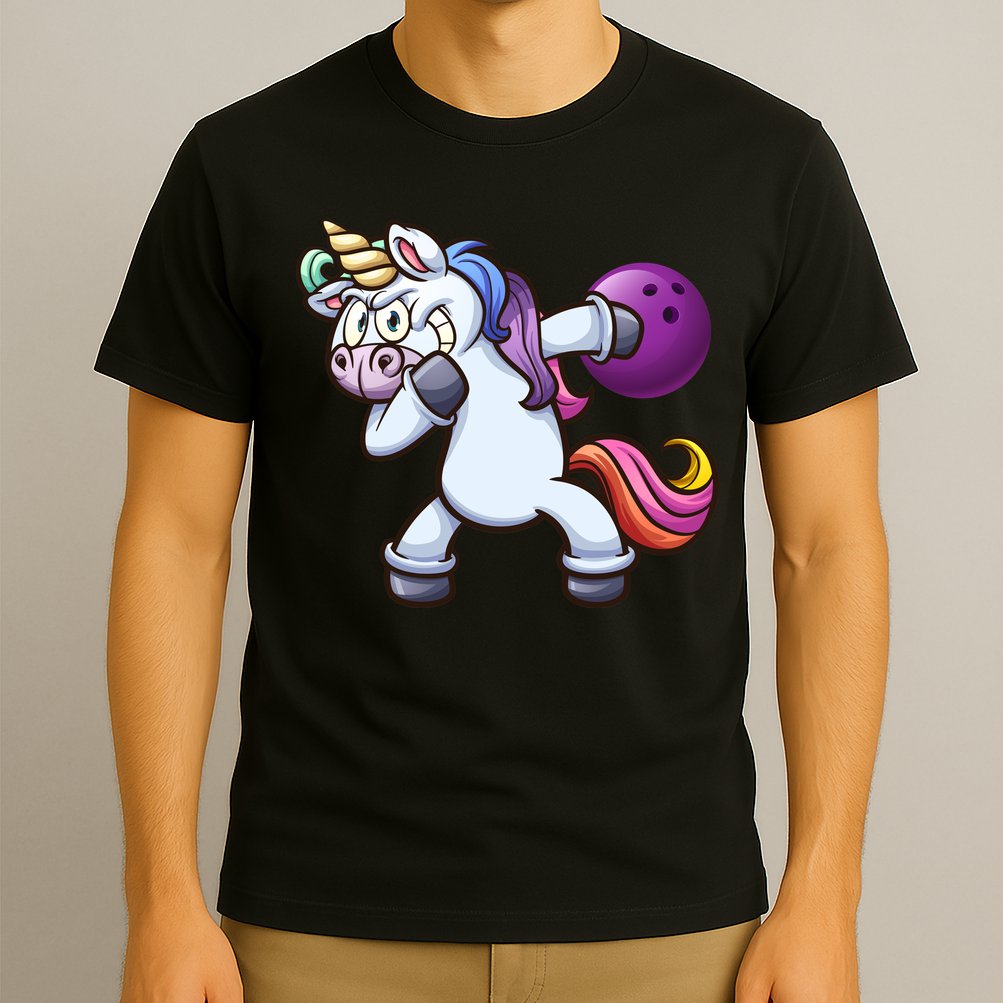 Dabbing Unicorn Bowling  T-Shirt