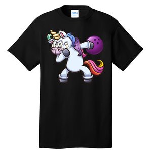 Dabbing Unicorn Bowling  Tall T-Shirt