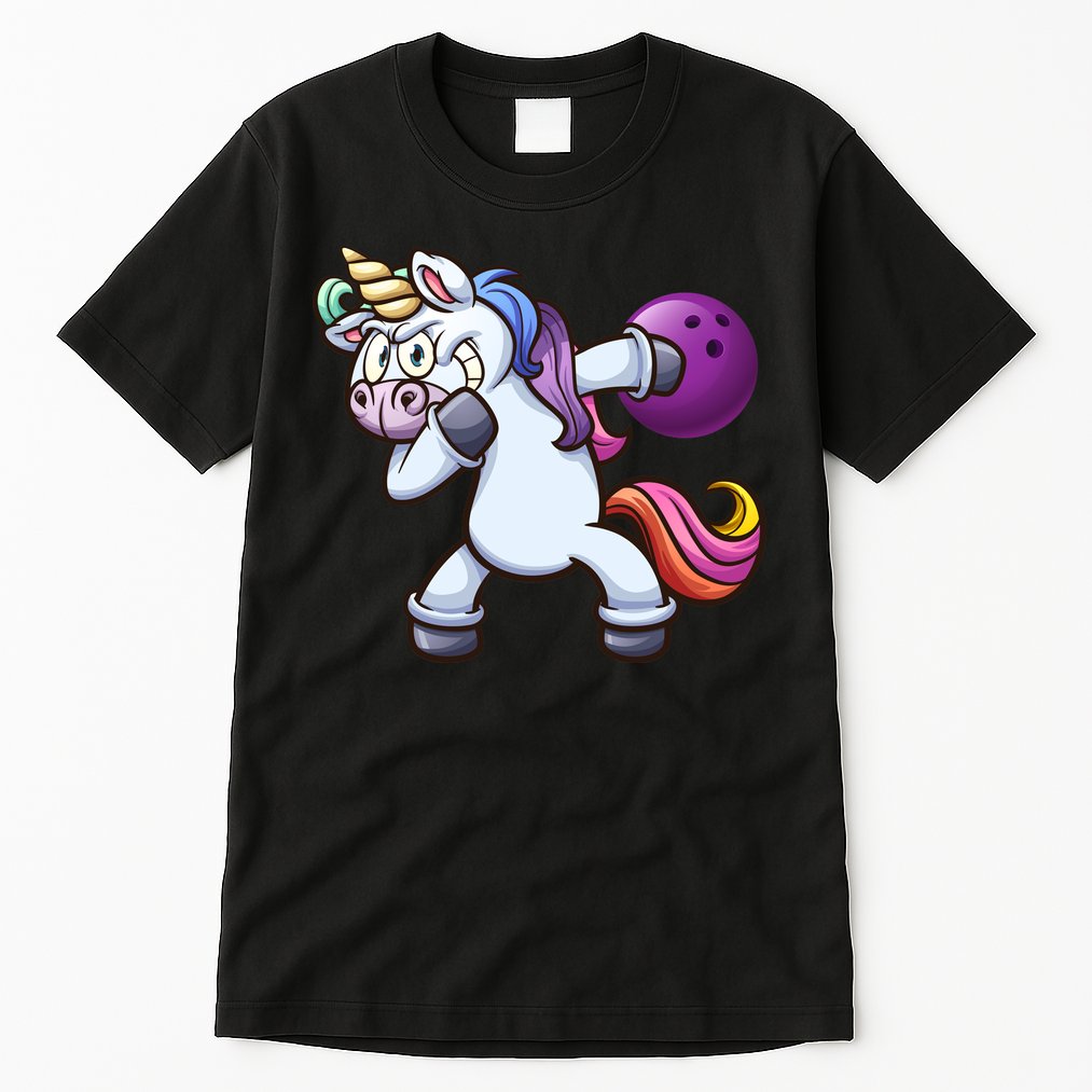 Dabbing Unicorn Bowling  Tall T-Shirt