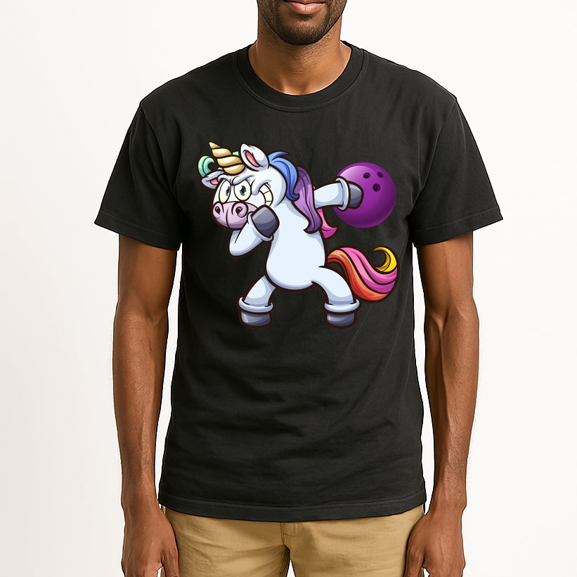 Dabbing Unicorn Bowling  Tall T-Shirt