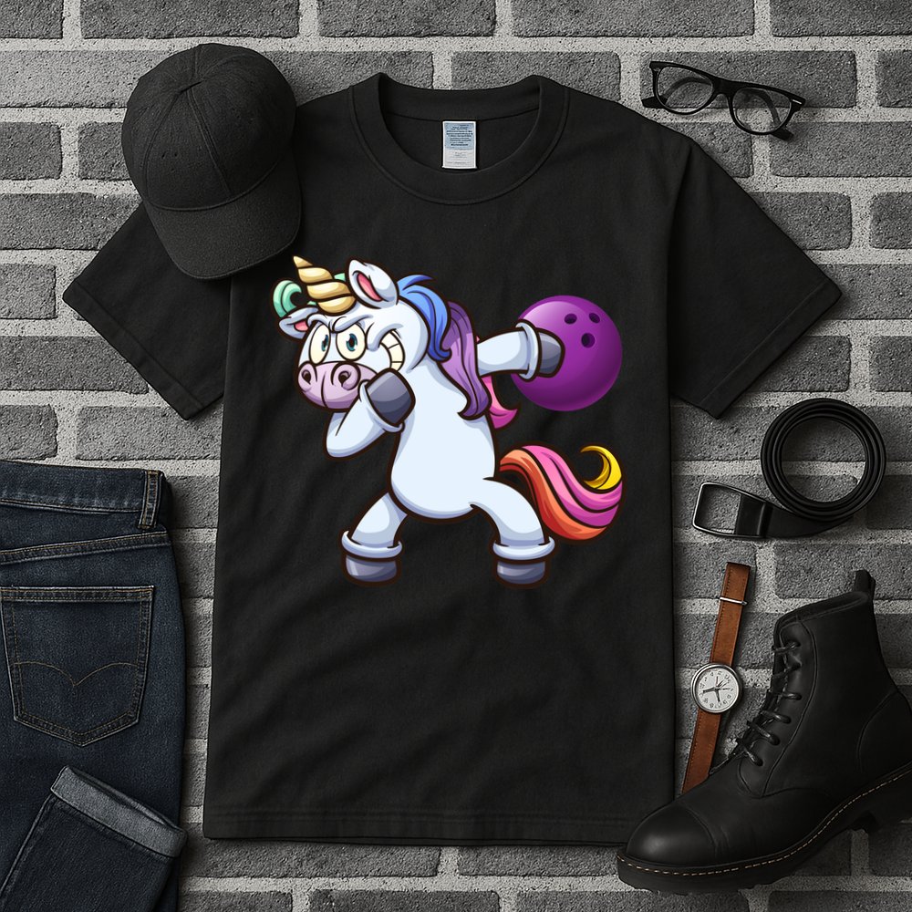 Dabbing Unicorn Bowling  Tall T-Shirt