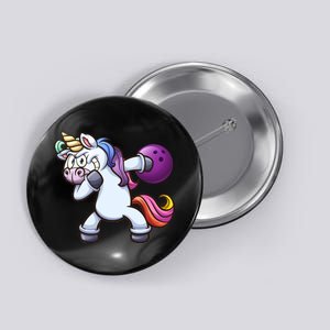 Dabbing Unicorn Bowling  Button