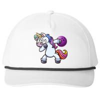 Dabbing Unicorn Bowling  Snapback Five-Panel Rope Hat