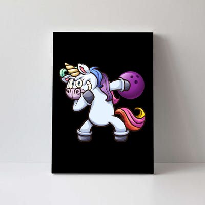 Dabbing Unicorn Bowling  Canvas