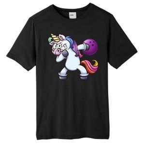 Dabbing Unicorn Bowling  Tall Fusion ChromaSoft Performance T-Shirt