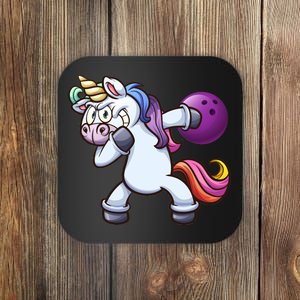 Dabbing Unicorn Bowling  Coaster