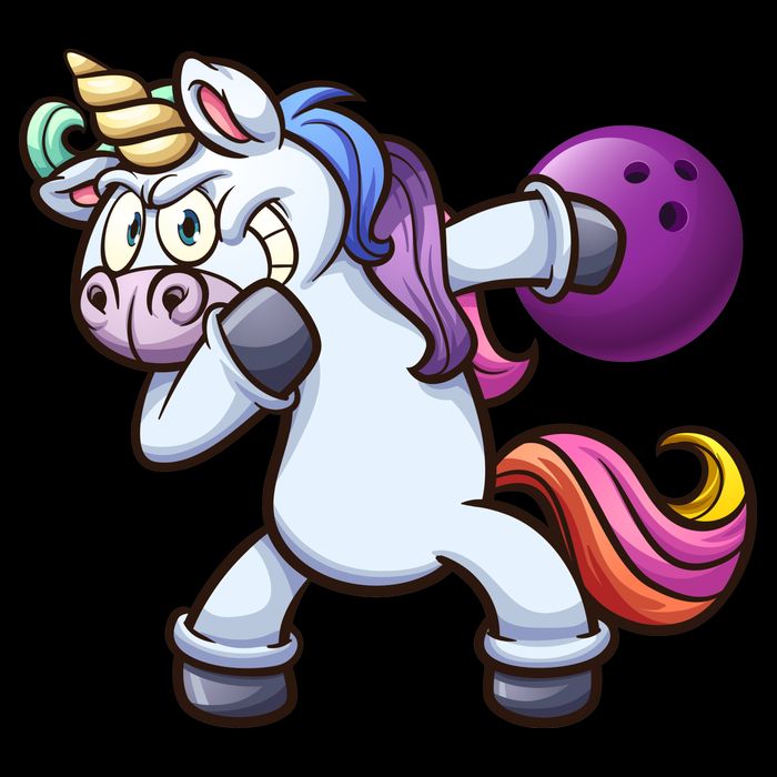 Dabbing Unicorn Bowling  Drawstring Bag