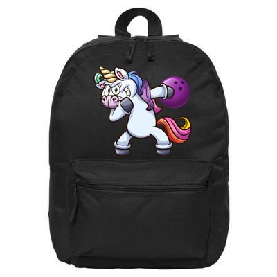 Dabbing Unicorn Bowling  16 in Basic Backpack
