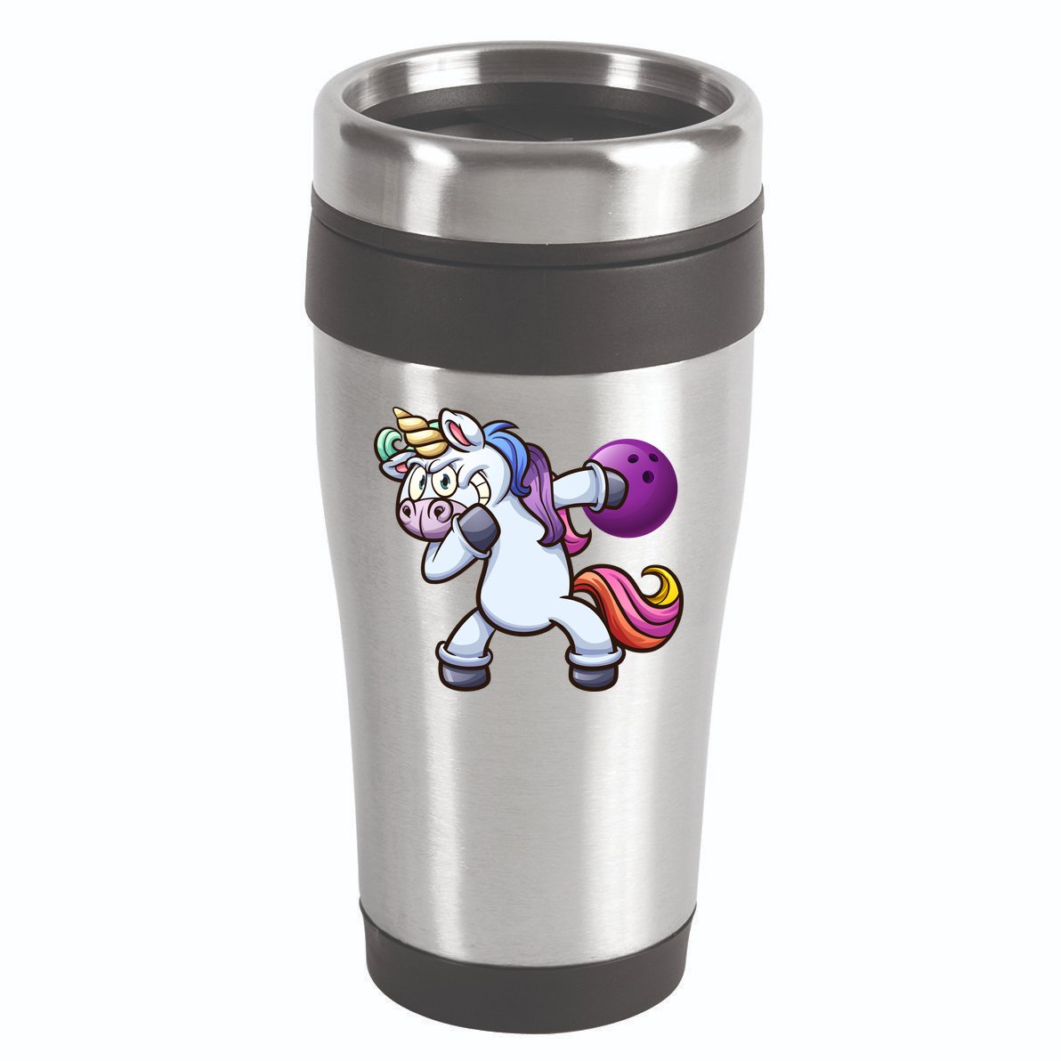 Dabbing Unicorn Bowling  16oz Travel Tumbler
