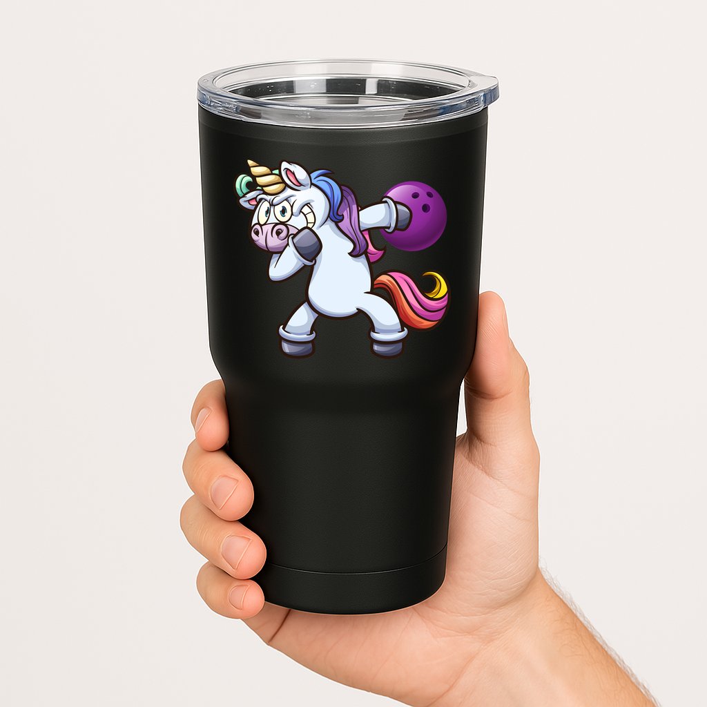 Dabbing Unicorn Bowling  Tumbler