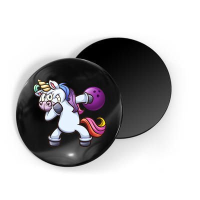 Dabbing Unicorn Bowling  Magnet