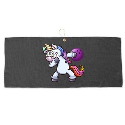 Dabbing Unicorn Bowling  Large Microfiber Waffle Golf Towel