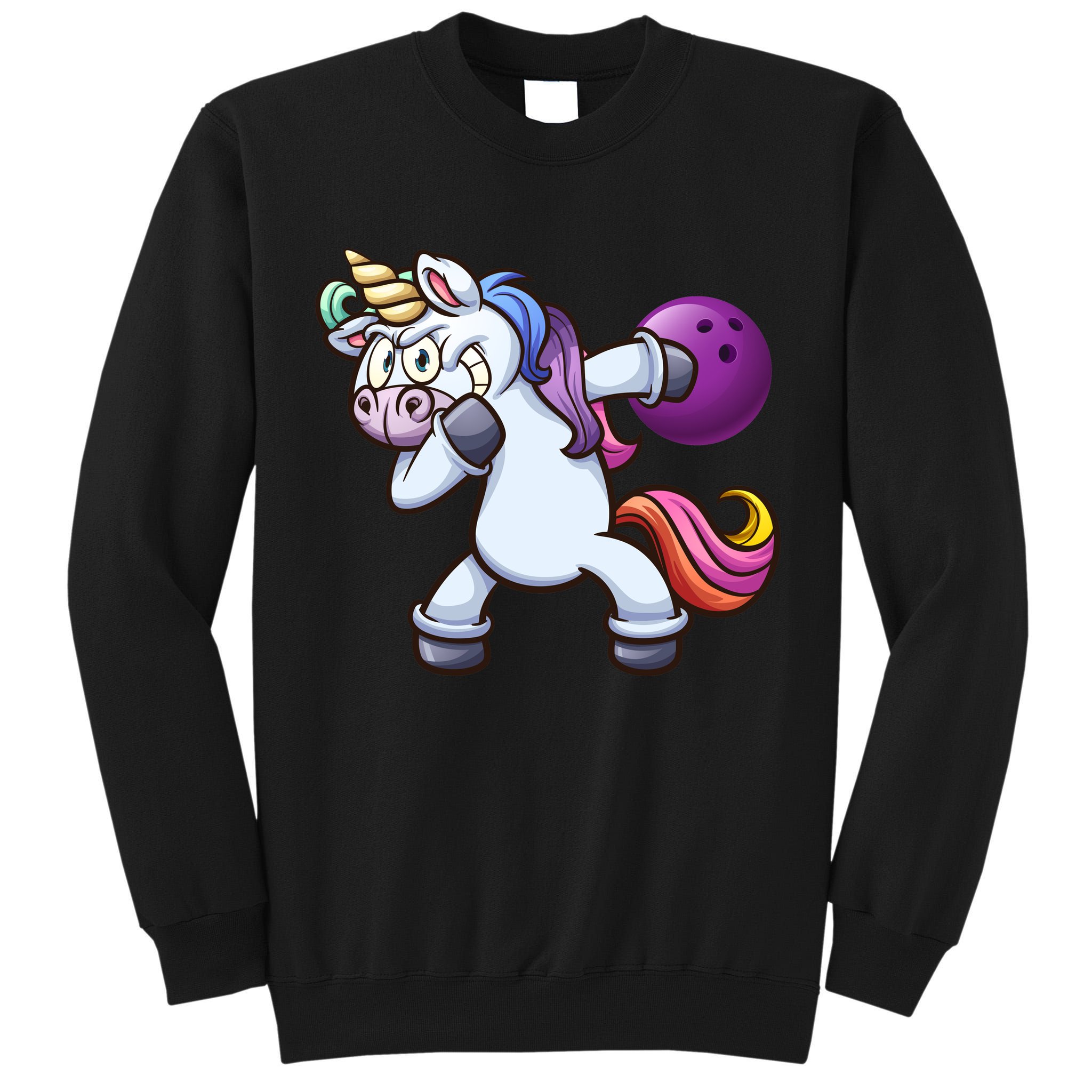 Dabbing Unicorn Bowling  Tall Sweatshirt