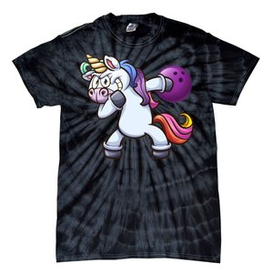 Dabbing Unicorn Bowling  Tie-Dye T-Shirt