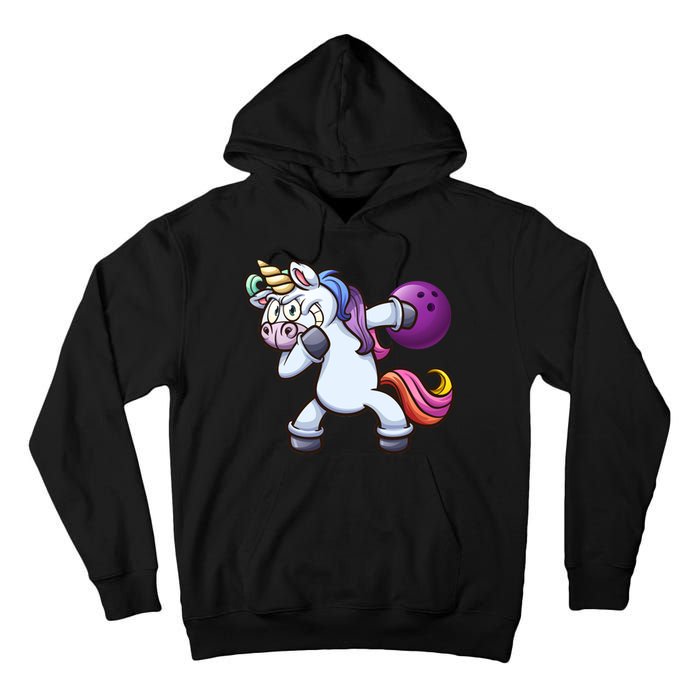 Dabbing Unicorn Bowling  Tall Hoodie