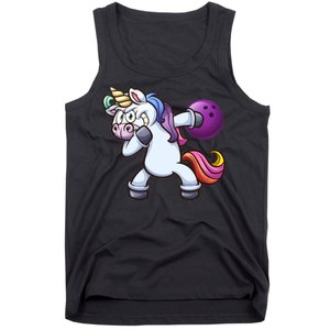 Dabbing Unicorn Bowling  Tank Top