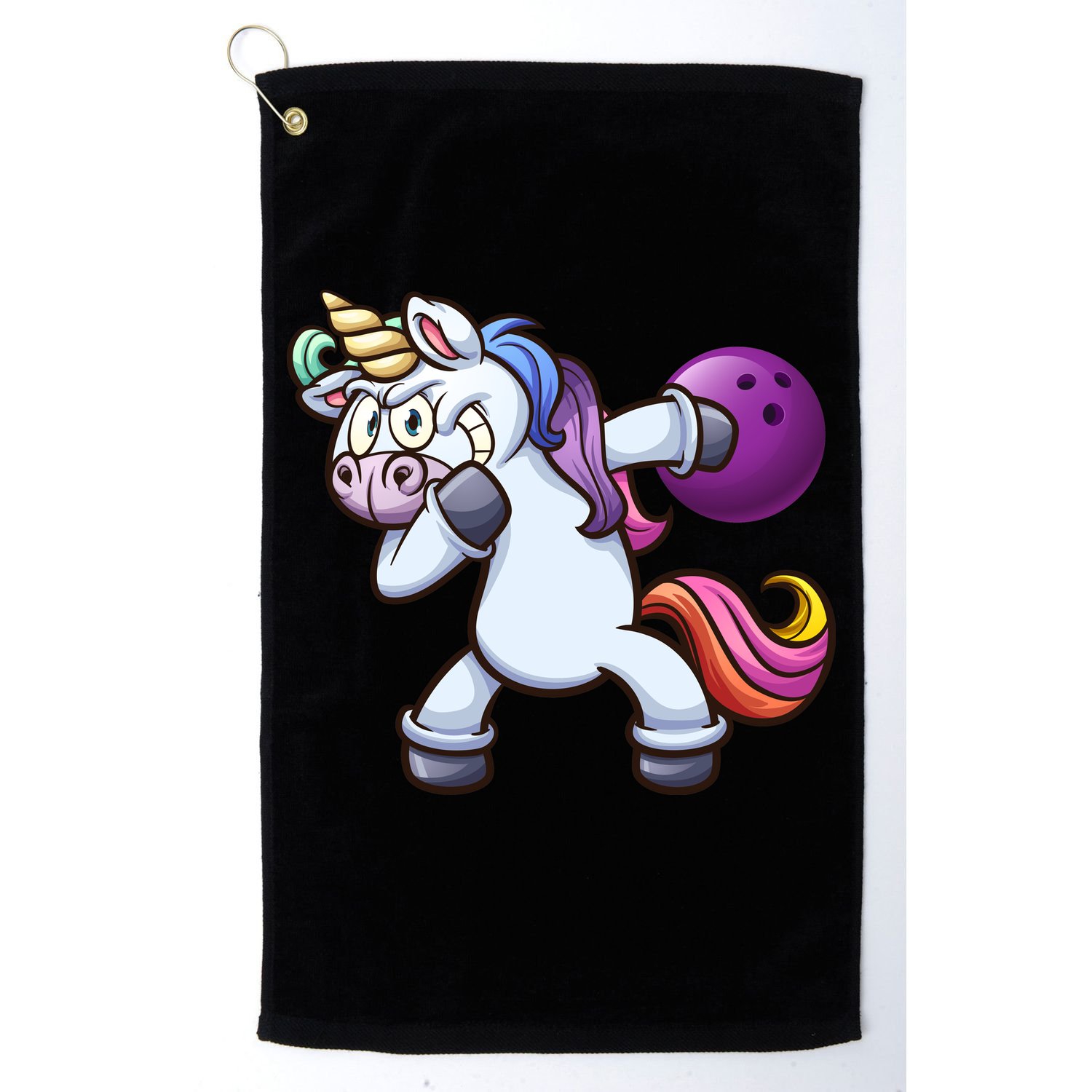Dabbing Unicorn Bowling  Golf Towel