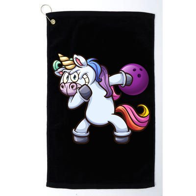 Dabbing Unicorn Bowling  Platinum Collection Golf Towel