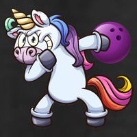 Dabbing Unicorn Bowling  Golf Towel