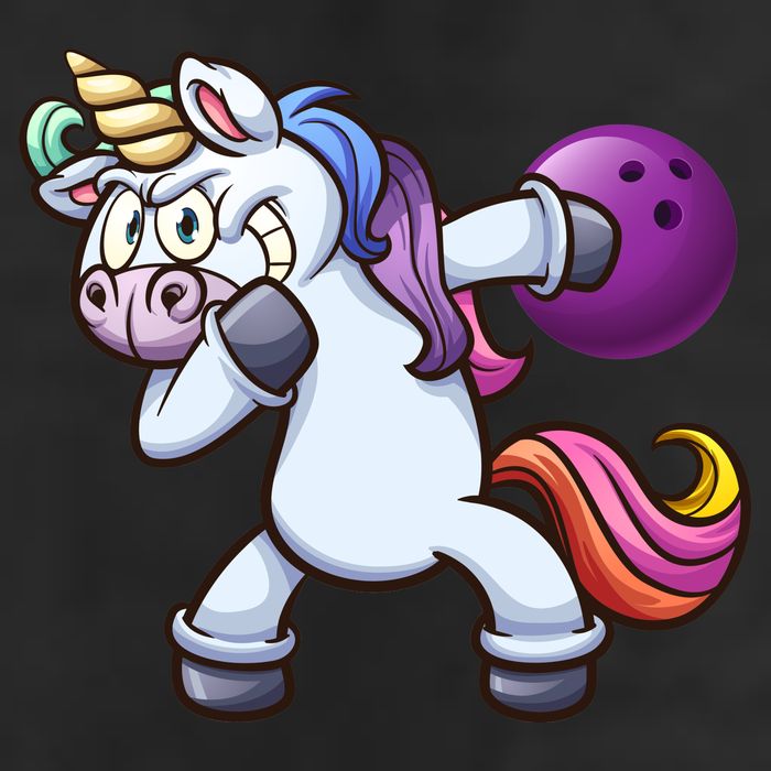 Dabbing Unicorn Bowling  Golf Towel