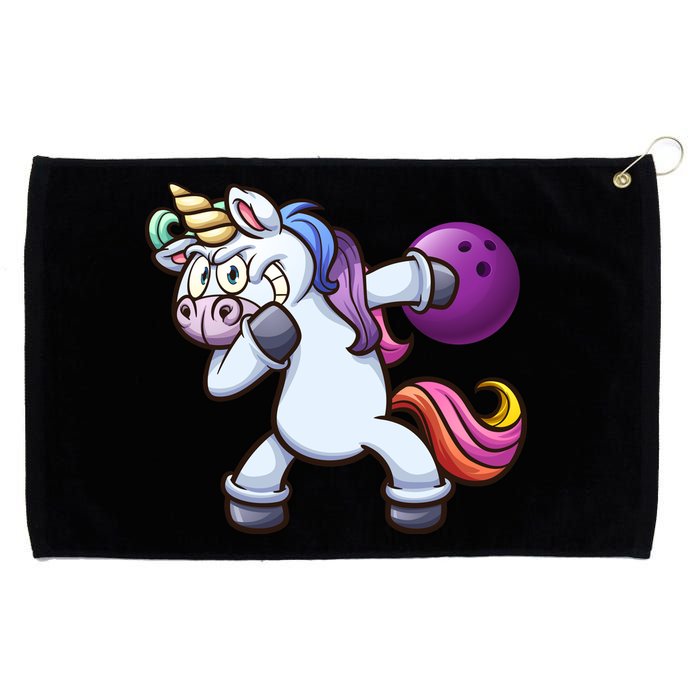 Dabbing Unicorn Bowling  Grommeted Golf Towel