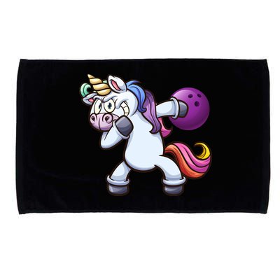 Dabbing Unicorn Bowling  Microfiber Hand Towel