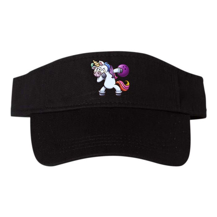 Dabbing Unicorn Bowling  Valucap Bio-Washed Visor