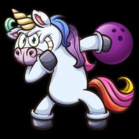 Dabbing Unicorn Bowling  Wool Snapback Cap