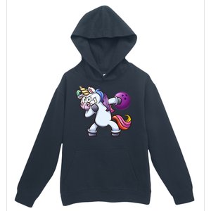 Dabbing Unicorn Bowling  Urban Pullover Hoodie