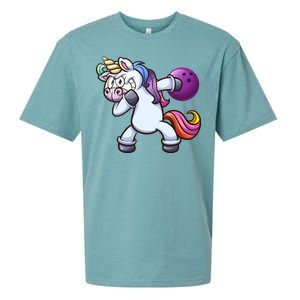 Dabbing Unicorn Bowling  Sueded Cloud Jersey T-Shirt