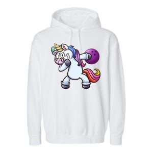 Dabbing Unicorn Bowling  Garment-Dyed Fleece Hoodie