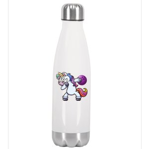 Dabbing Unicorn Bowling  Stainless Steel Insulated Water Bottle