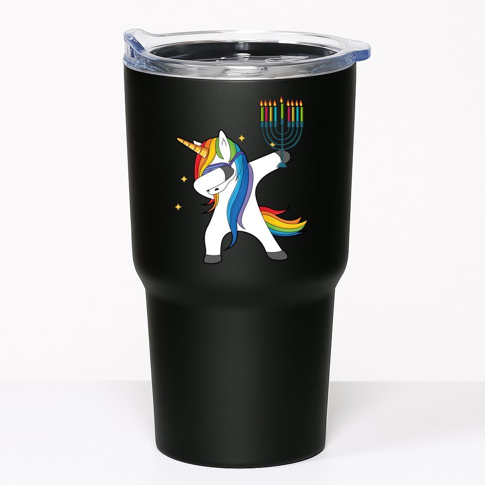 Dabbing Unicorn Hanukkah Tumbler