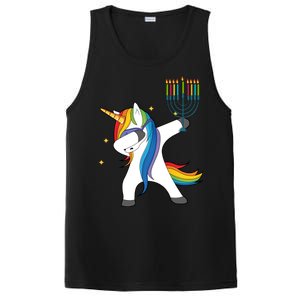 Dabbing Unicorn Hanukkah PosiCharge Competitor Tank