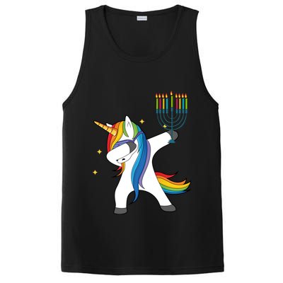 Dabbing Unicorn Hanukkah PosiCharge Competitor Tank