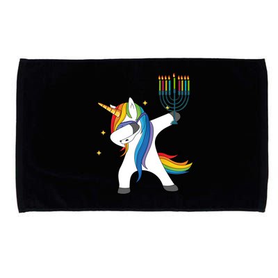 Dabbing Unicorn Hanukkah Microfiber Hand Towel