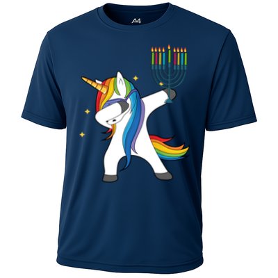 Dabbing Unicorn Hanukkah Performance Shirt
