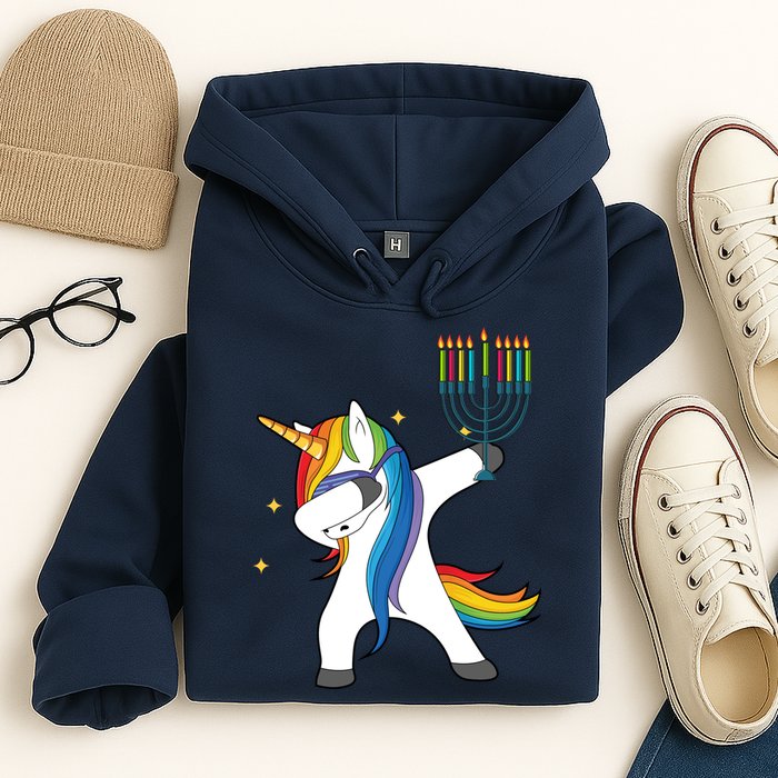 Dabbing Unicorn Hanukkah Hoodie