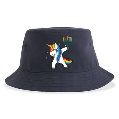 Dabbing Unicorn Hanukkah Sustainable Bucket Hat