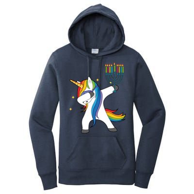 Dabbing Unicorn Hanukkah Women's Pullover Hoodie