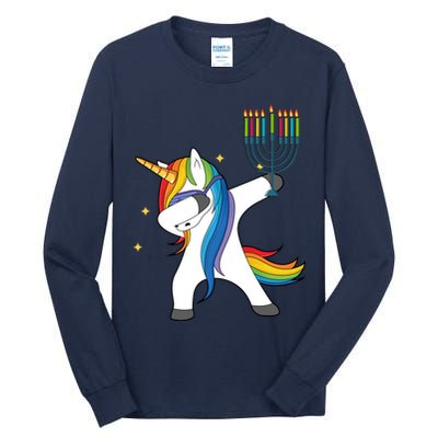 Dabbing Unicorn Hanukkah Tall Long Sleeve T-Shirt