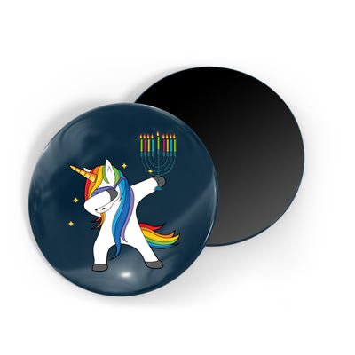 Dabbing Unicorn Hanukkah Magnet
