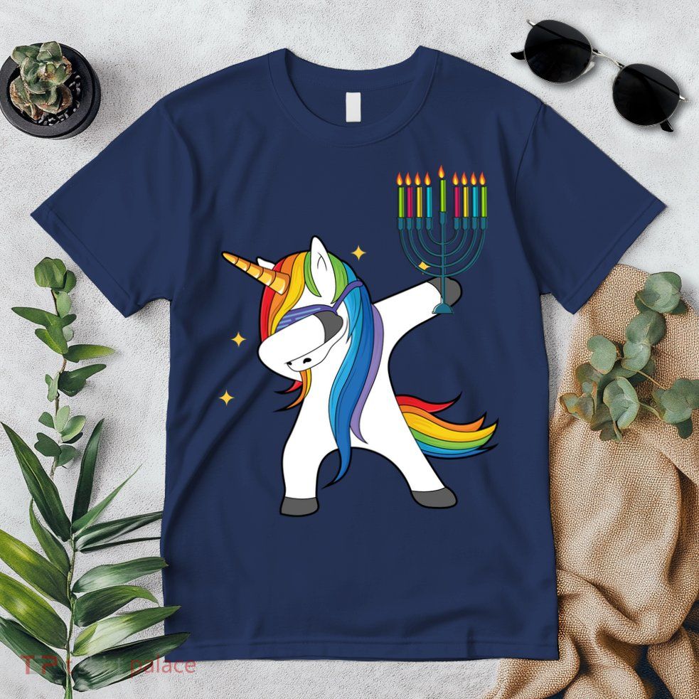 Dabbing Unicorn Hanukkah Premium T-Shirt