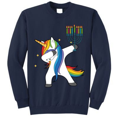 Dabbing Unicorn Hanukkah Tall Sweatshirt