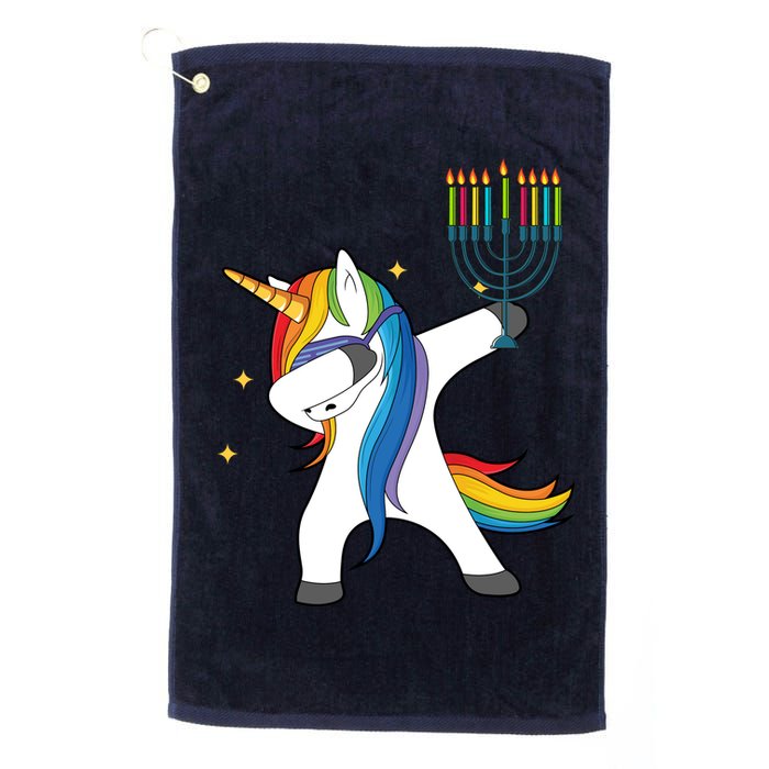 Dabbing Unicorn Hanukkah Golf Towel
