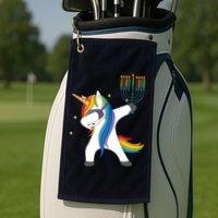 Dabbing Unicorn Hanukkah Golf Towel