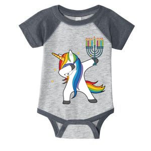 Dabbing Unicorn Hanukkah Infant Baby Jersey Bodysuit